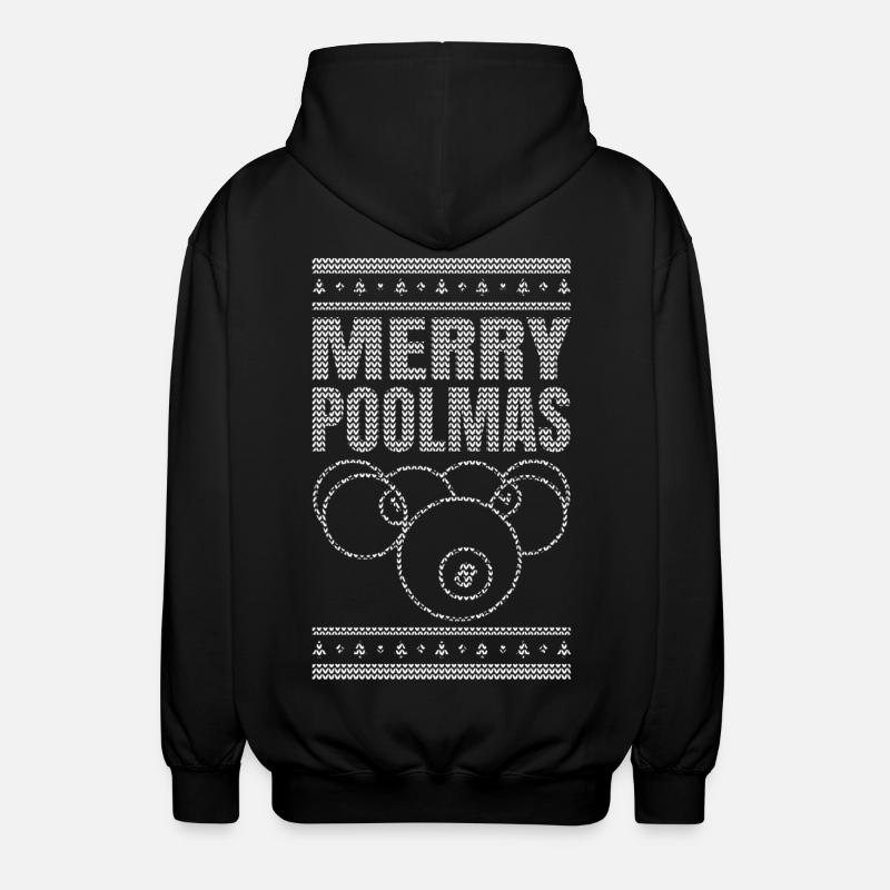 Queue Sport Billard Weihnachten - Unisex Kapuzenjacke - Schwarz