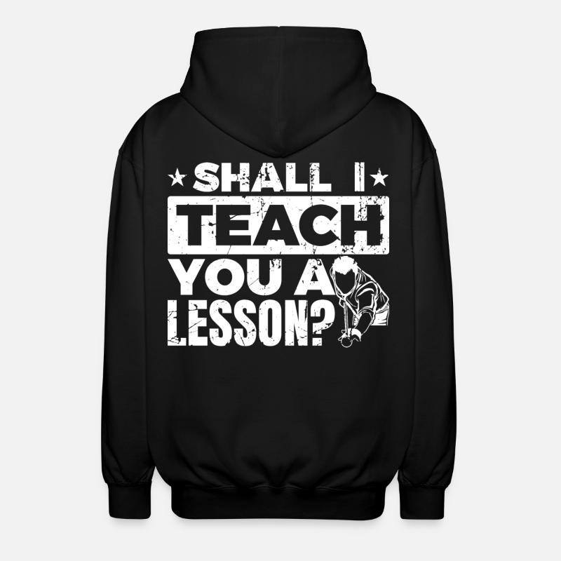 Leçon de billard - Veste à capuche unisexe - noir