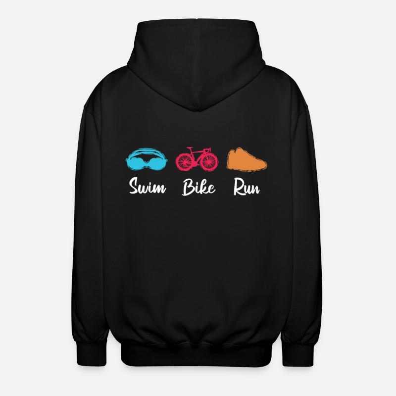 Triathlet - Unisex Kapuzenjacke - Schwarz