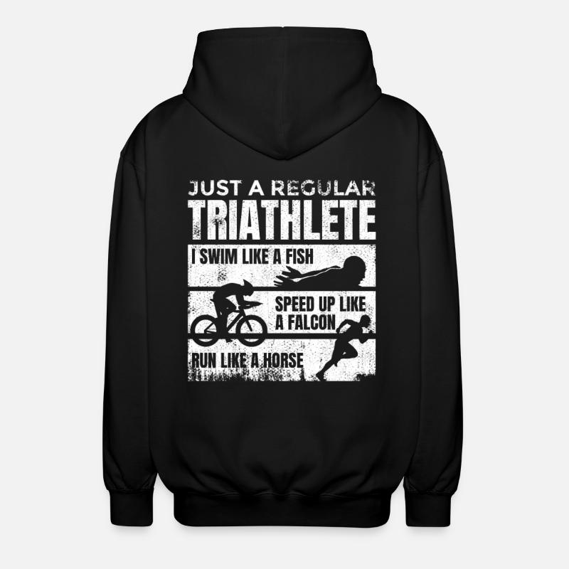 Mittelmäßiger Triathlet - Unisex Kapuzenjacke - Schwarz