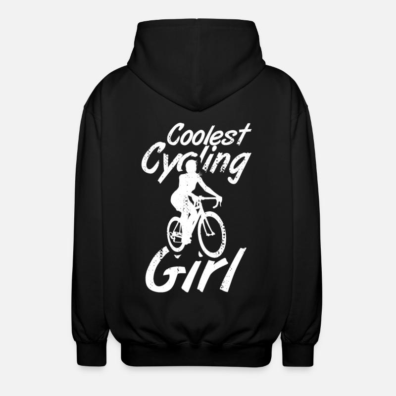 Fahrrad Mädchen - Unisex Kapuzenjacke - Schwarz