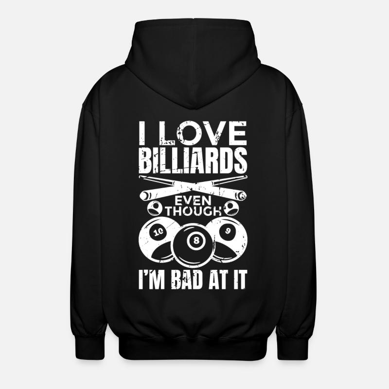 J’adore le billard - Veste à capuche unisexe - noir