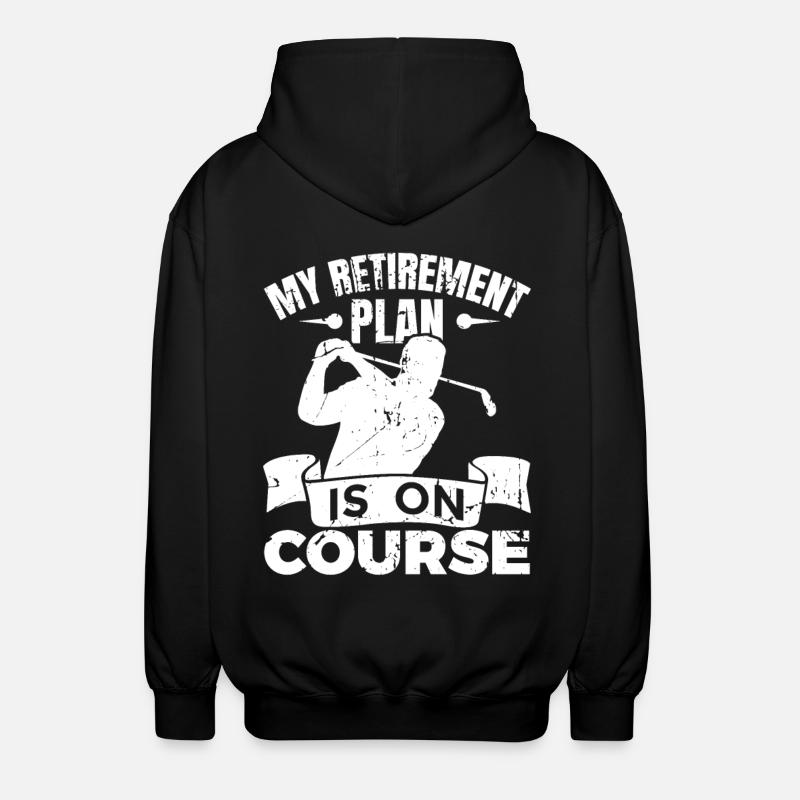 Golfspieler Ruhestand - Unisex Kapuzenjacke - Schwarz