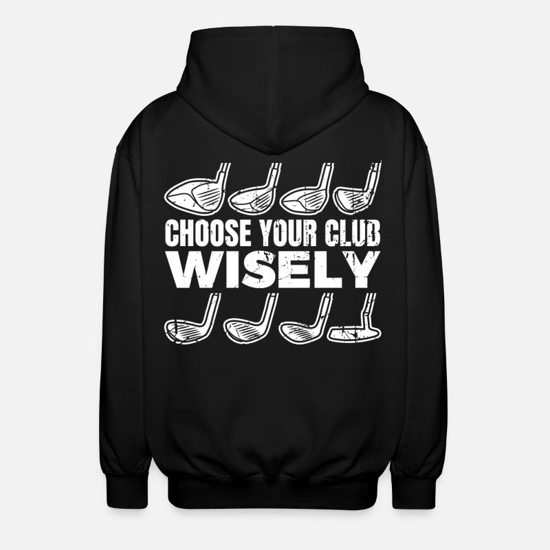 Wähle deinen Golfschläger - Unisex Kapuzenjacke - Schwarz