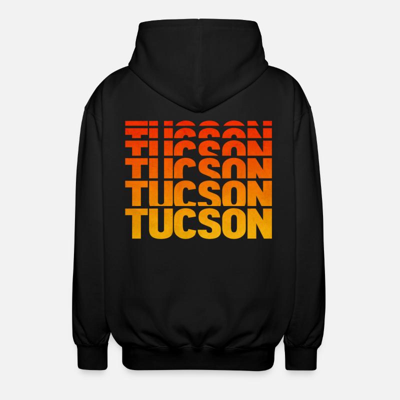 Tucson Gradient Block Typo - Unisex Hooded Jacket - black