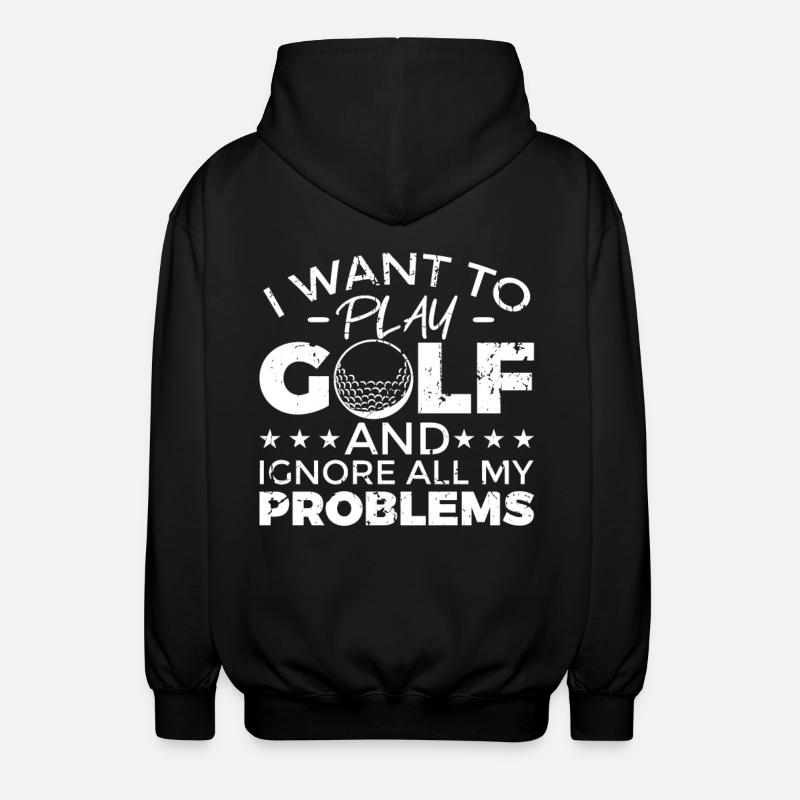 Dicton de golf cool - Veste à capuche unisexe - noir