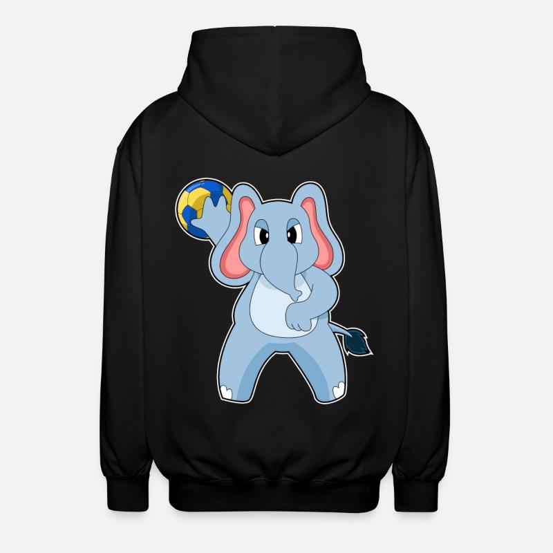 Eléphant Handballeur Handball - Veste à capuche unisexe - noir
