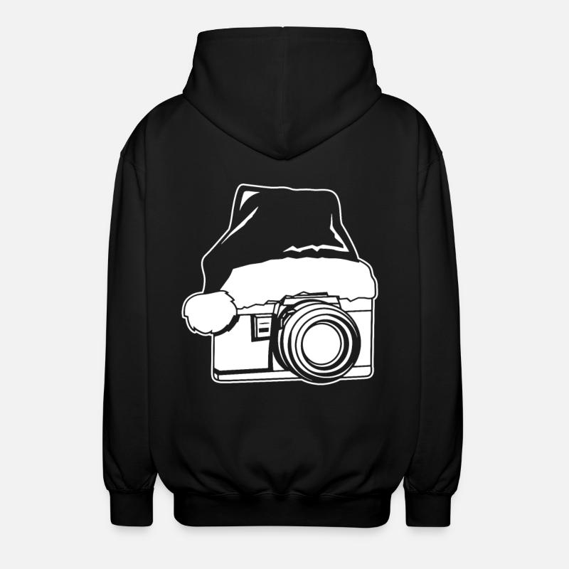 Caméra chapeau de Noël - Veste à capuche unisexe - noir