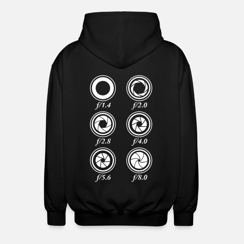 Kamera Blenden - Unisex Kapuzenjacke - Schwarz