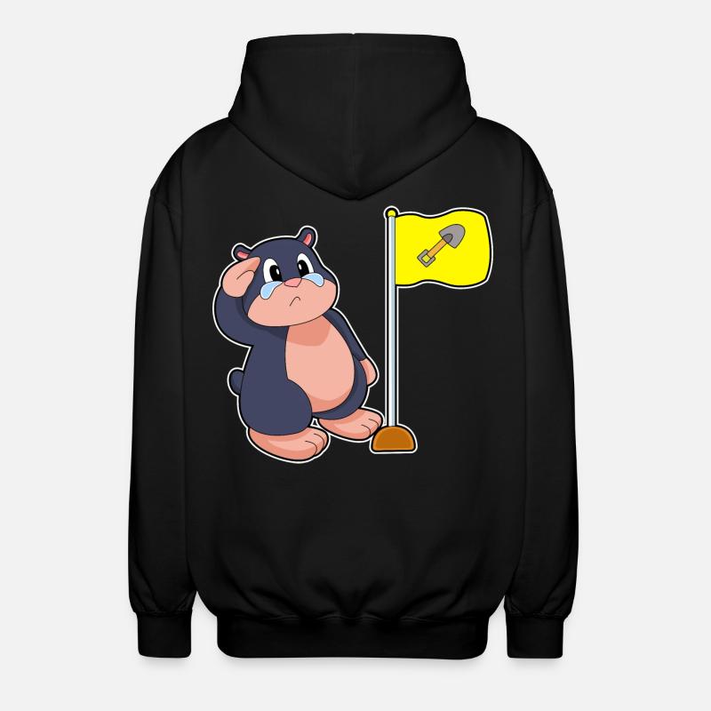 Mole flag - Unisex Hooded Jacket - black