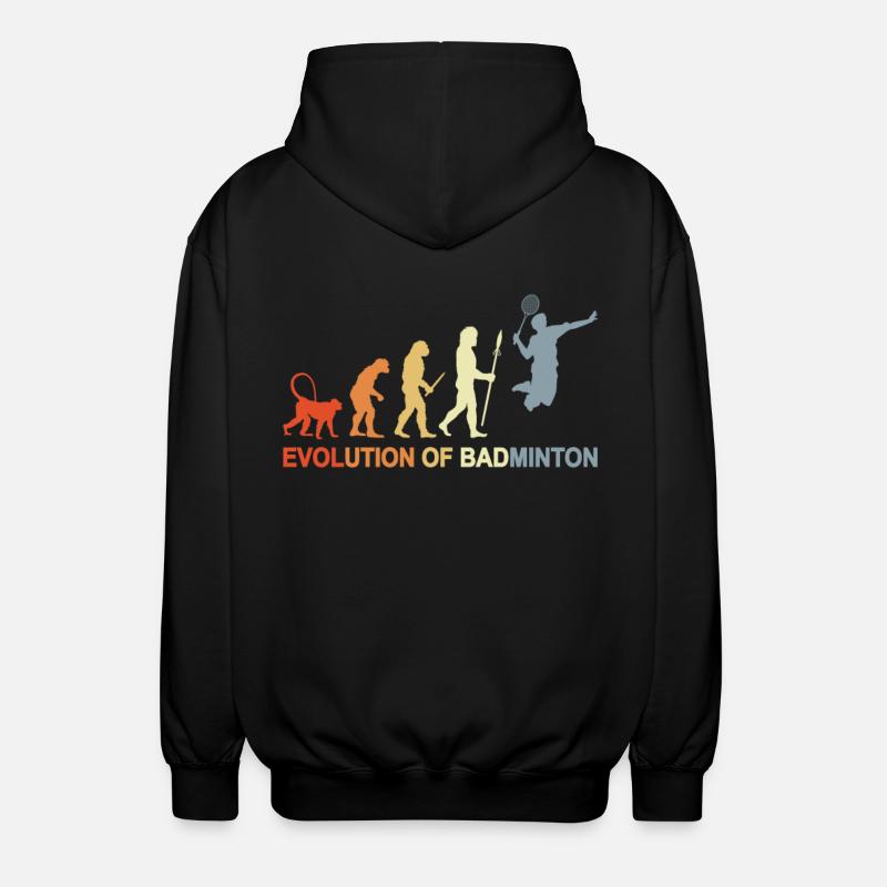 Badminton Evolution - Unisex Hooded Jacket - black