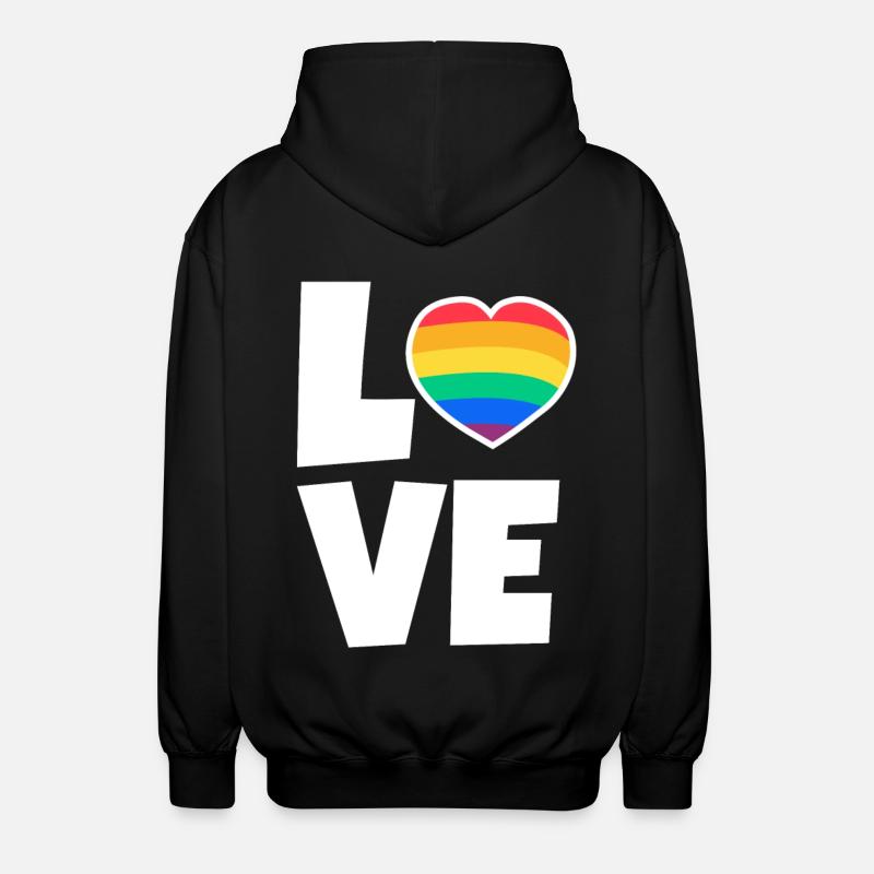 Saint-Valentin, Saint-Valentin, Saint-Valentin - Veste à capuche unisexe - noir