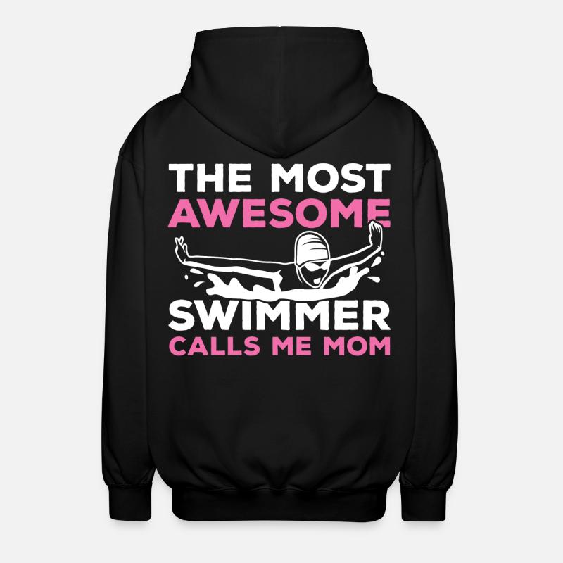 Schwimmer Mama - Unisex Kapuzenjacke - Schwarz