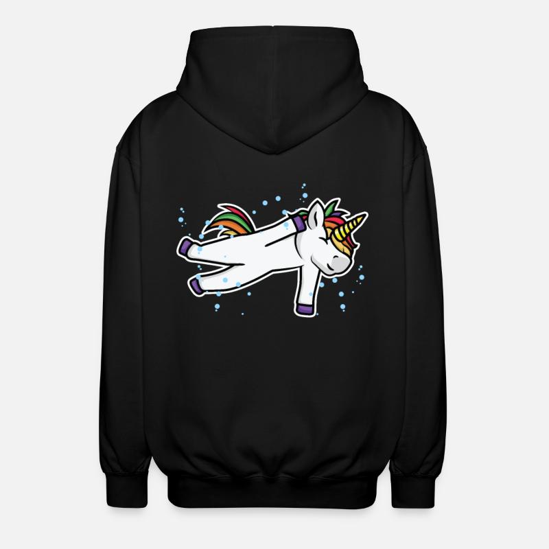Licorne nageuse - Veste à capuche unisexe - noir