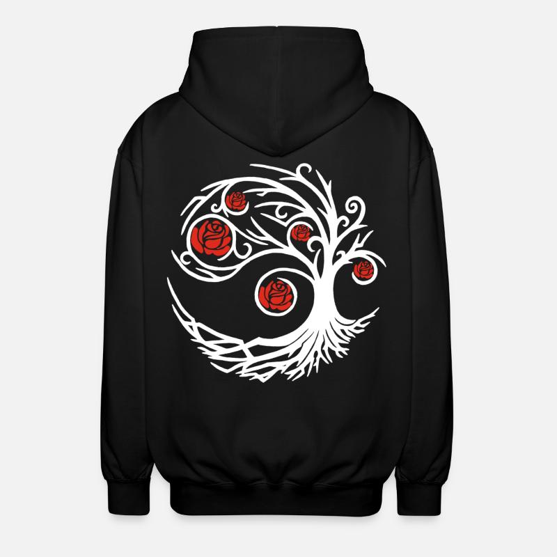 Rosier blanc étrange - Veste à capuche unisexe - noir