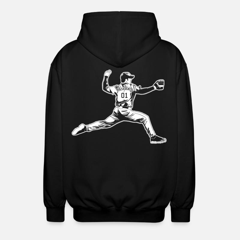 Baseball Pitcher - Unisex Kapuzenjacke - Schwarz