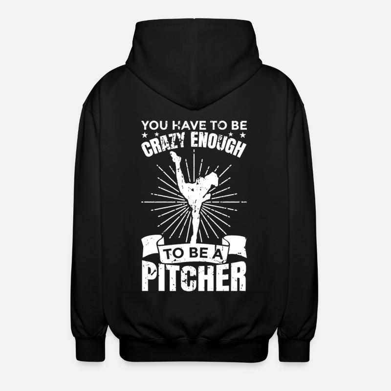 Lanceur de baseball - Veste à capuche unisexe - noir