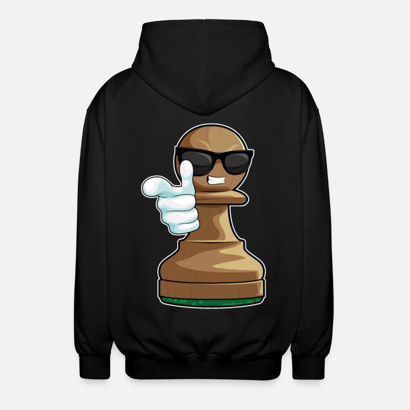 Schachfigur Bauer Schach - Unisex Kapuzenjacke - Schwarz