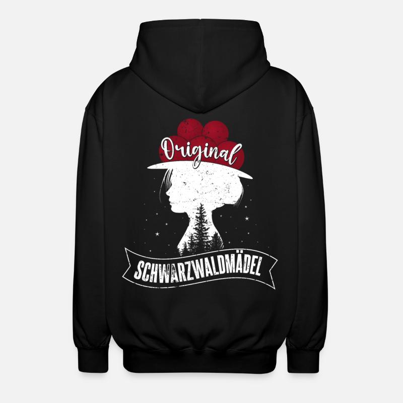 Original Schwarzwaldmädel Schwarzwald Bollenhut - Unisex Kapuzenjacke - Schwarz
