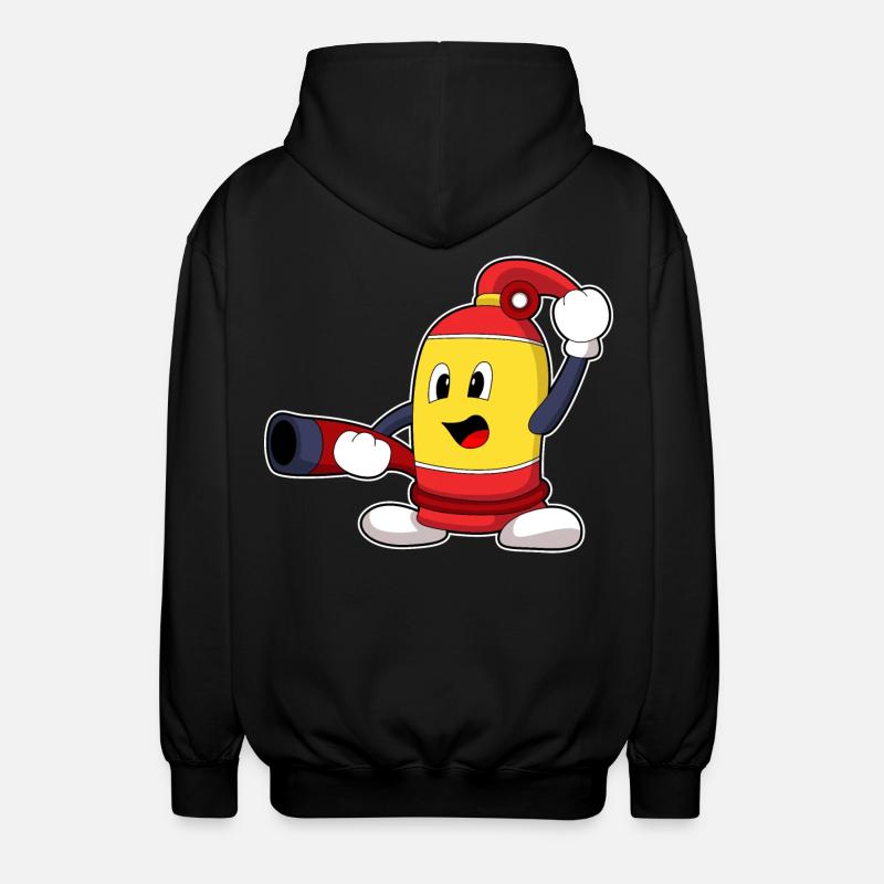 Firefighter Fire Hose Fire Brigade - Unisex Hooded Jacket - black