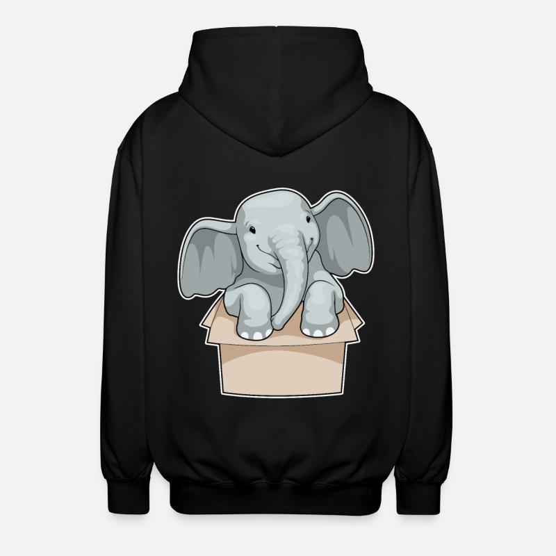 Boîte à éléphants - Veste à capuche unisexe - noir