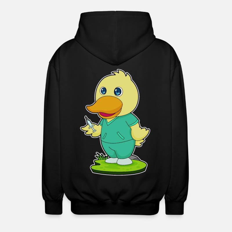 Seringue d’infirmière canard - Veste à capuche unisexe - noir