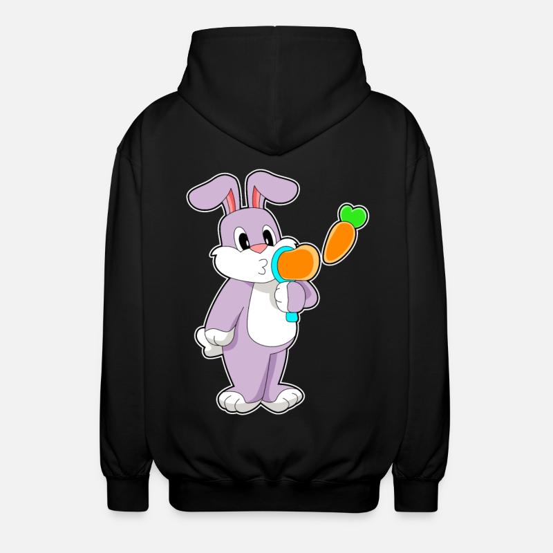 Bunny Soap Bubbles - Unisex Hooded Jacket - black