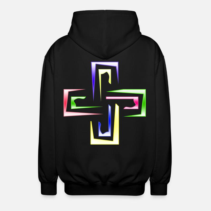 Neon Prism Frames abstraktes Logo - Unisex Kapuzenjacke - Schwarz