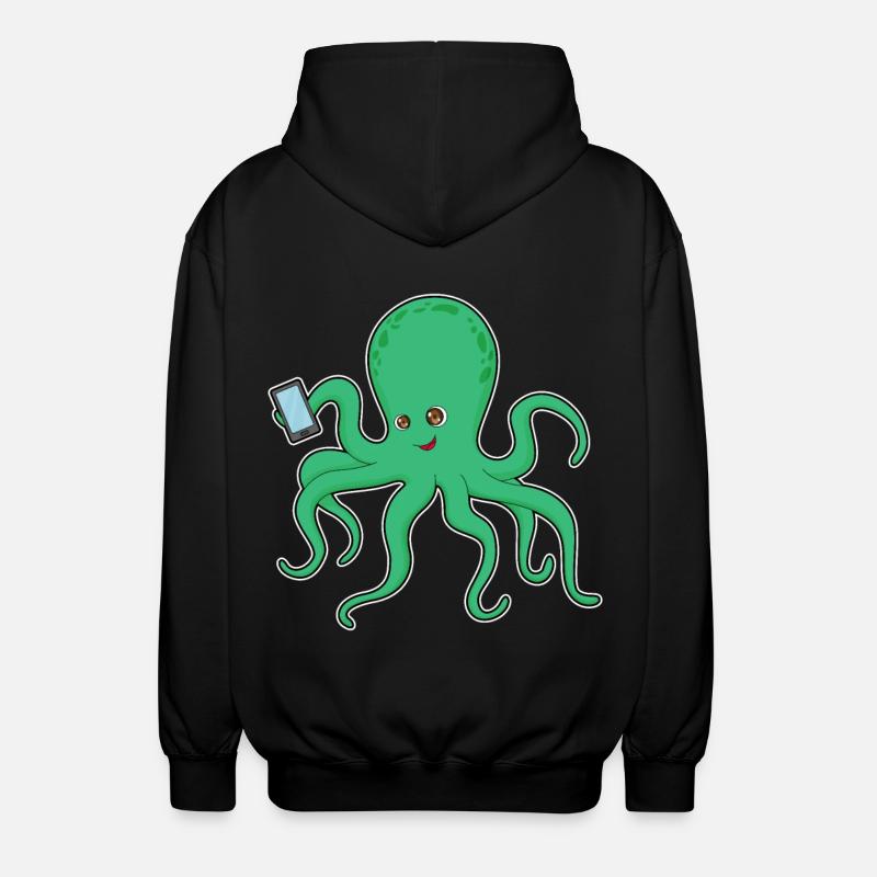 Octopus Mobile - Veste à capuche unisexe - noir