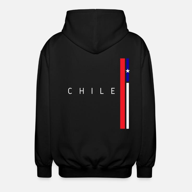 Drapeau du Chili, fierté chilienne - Veste à capuche unisexe - noir