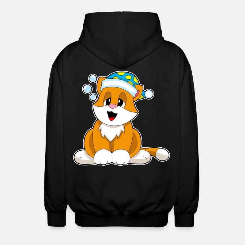 Bonnet de nuit pour chat - Veste à capuche unisexe - noir