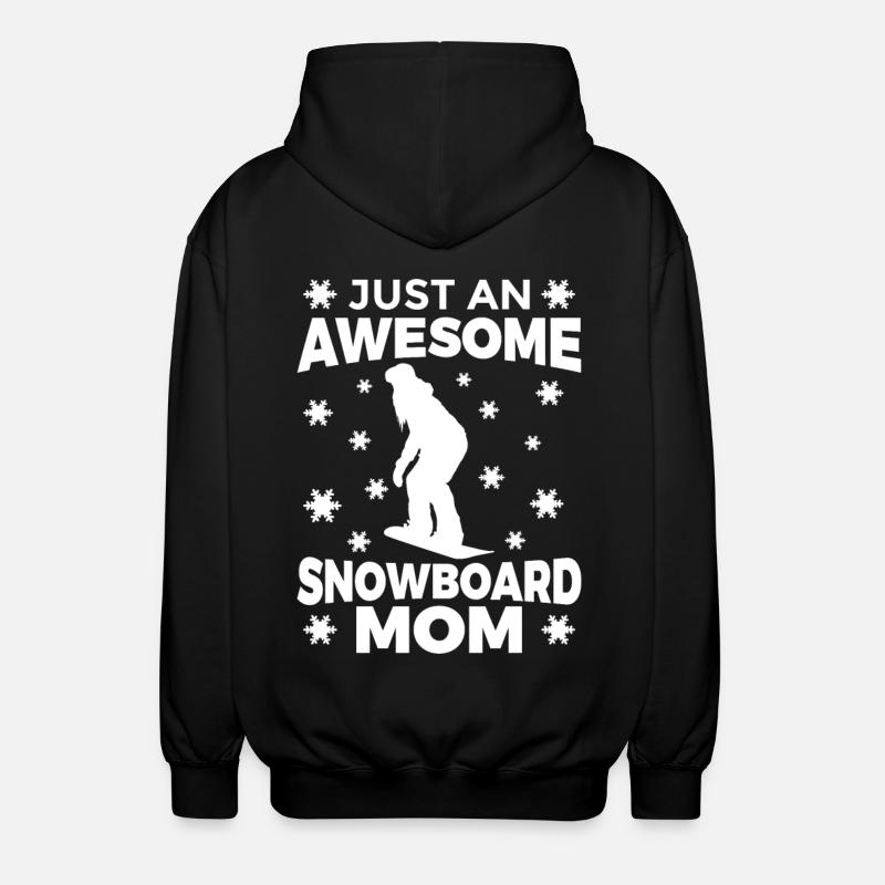 Super maman snowboard - Veste à capuche unisexe - noir