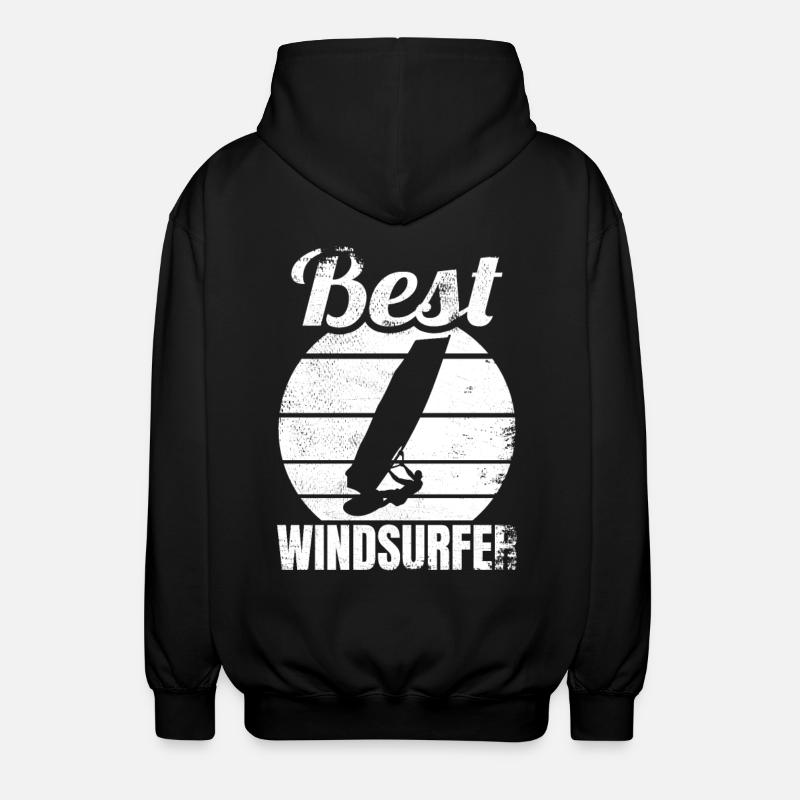 Bester Windsurfer - Unisex Kapuzenjacke - Schwarz