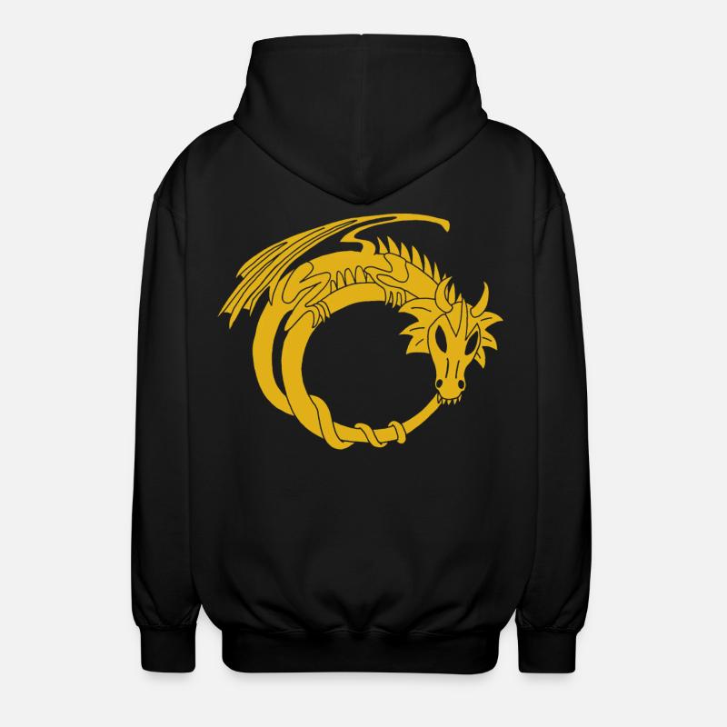 Der goldene Drachenring - Unisex Kapuzenjacke - Schwarz