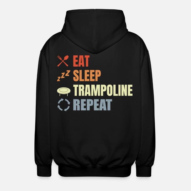 Trampolinspringen Routine - Unisex Kapuzenjacke - Schwarz