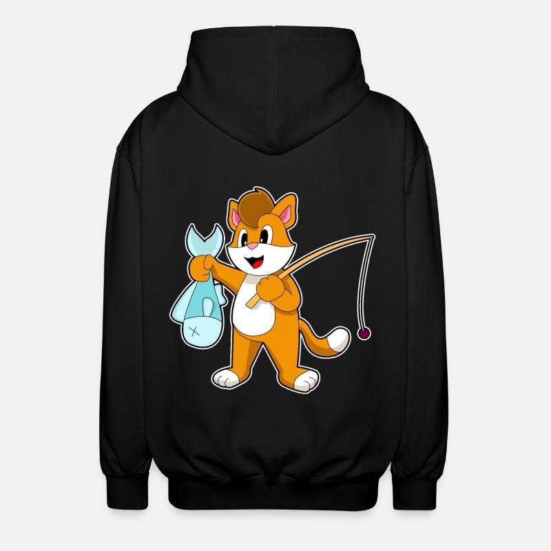 Pêche au chat pêcheur - Veste à capuche unisexe - noir