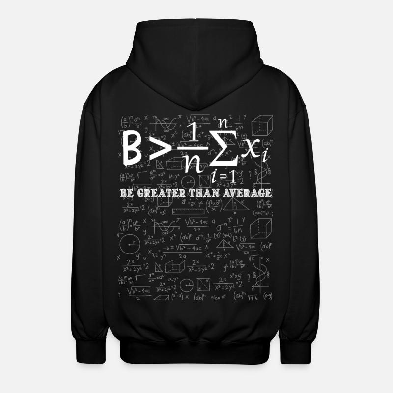 L'ispirazione matematica è al di sopra della media - Felpa unisex con cappuccio - nero