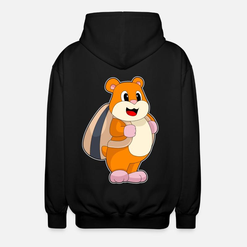 Hamster Samen Rucksack - Unisex Kapuzenjacke - Schwarz