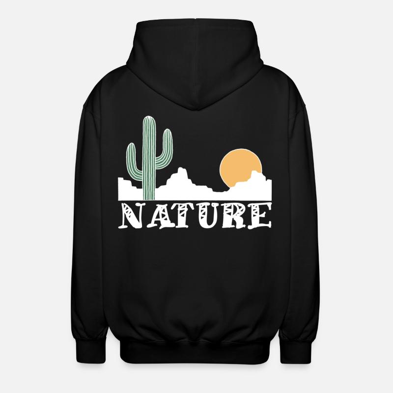 Nature et désert blanc - Veste à capuche unisexe - noir