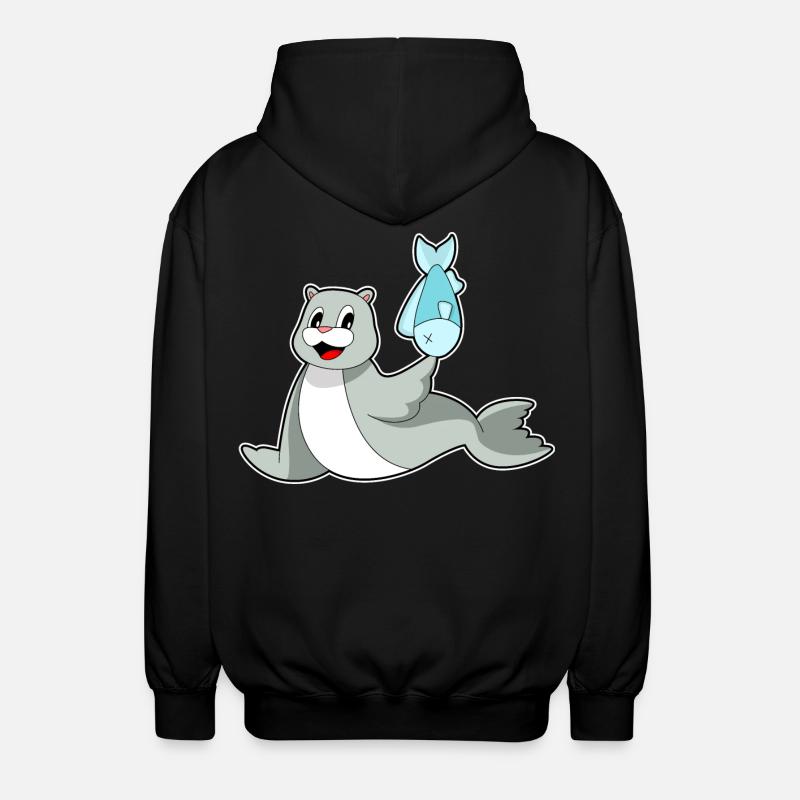 Poisson phoque - Veste à capuche unisexe - noir