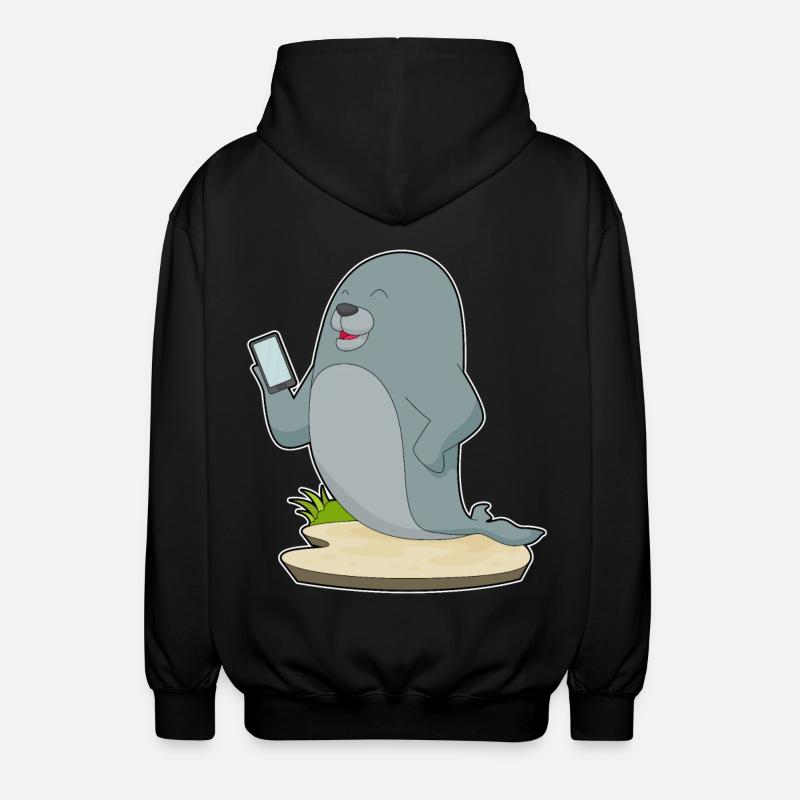 Seal Smartphone - Veste à capuche unisexe - noir