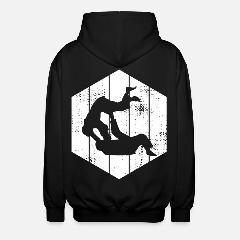 Judo Kämpfer - Unisex Kapuzenjacke - Schwarz