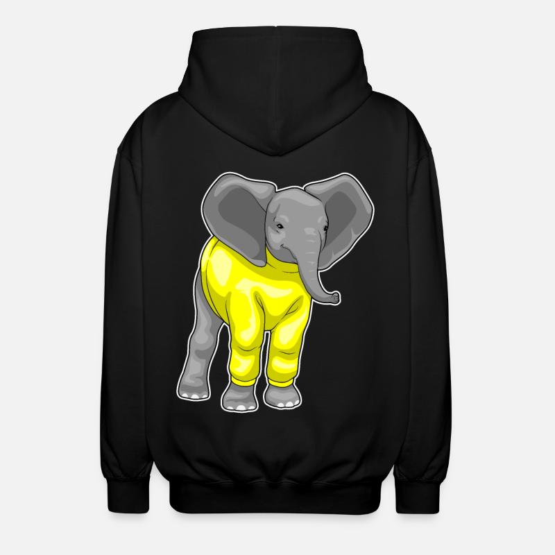 Éléphant d’hiver - Veste à capuche unisexe - noir