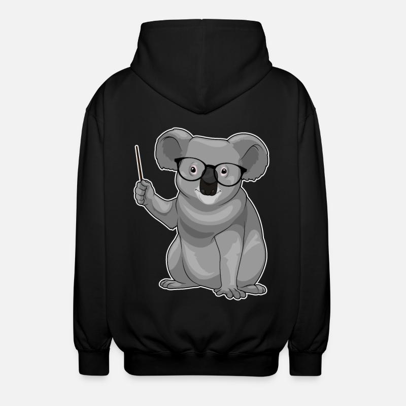 Koala Teacher Pointer - Veste à capuche unisexe - noir
