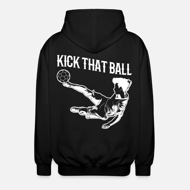 Schieß den Ball - Unisex Kapuzenjacke - Schwarz