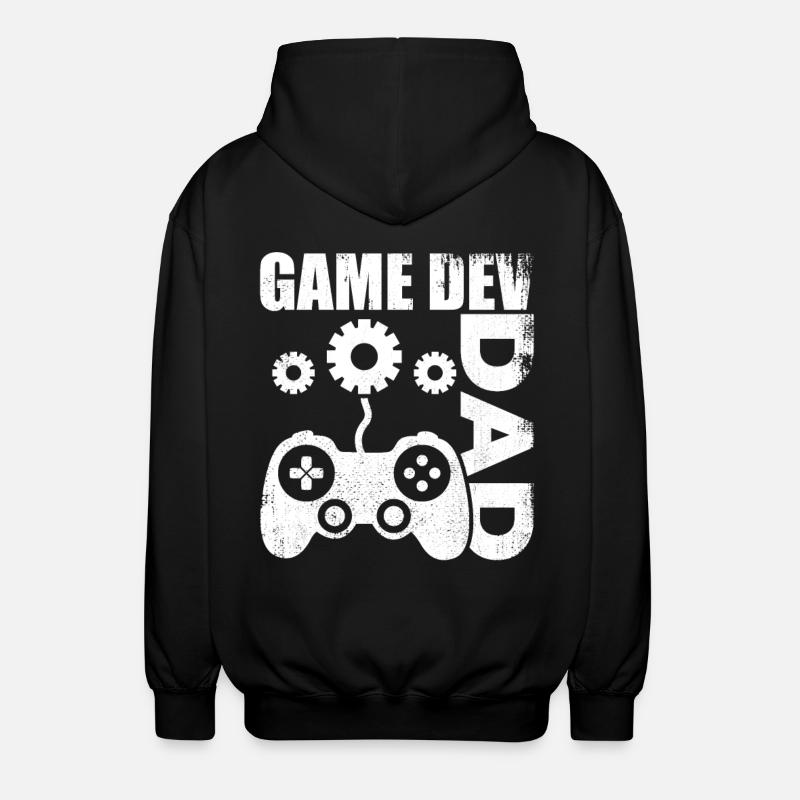 Game Developer Dad - Unisex Hooded Jacket - black