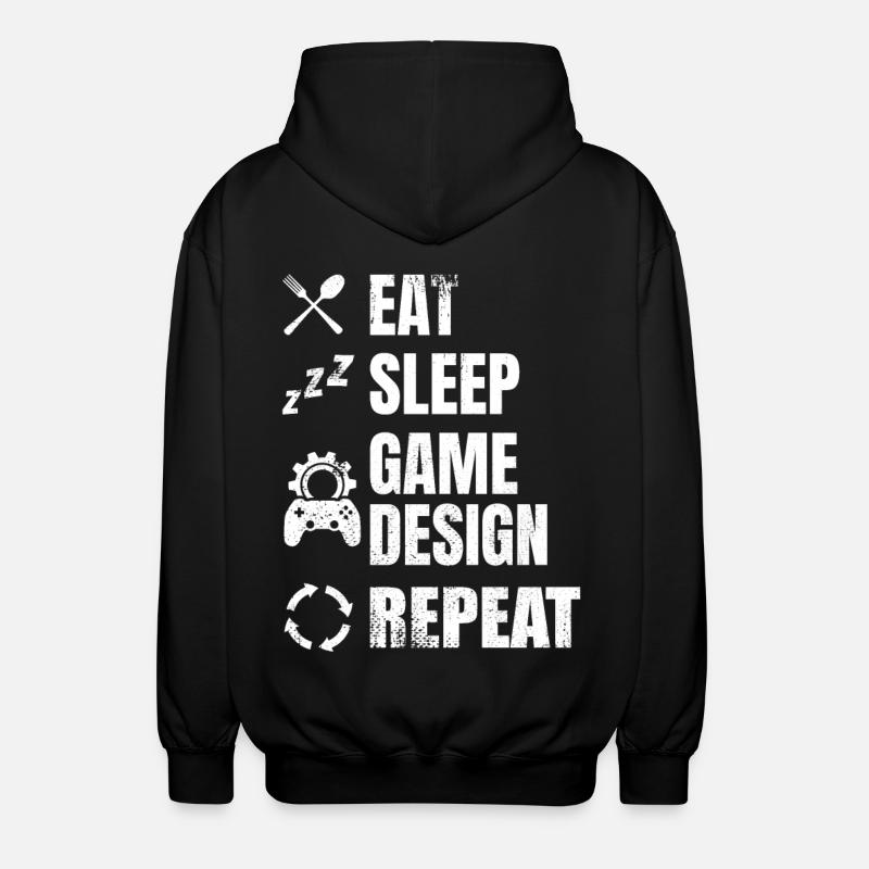 Game Designer Routine - Unisex Kapuzenjacke - Schwarz
