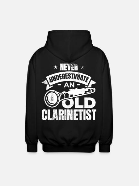 Clarinets Grandpa - Unisex Hooded Jacket - black