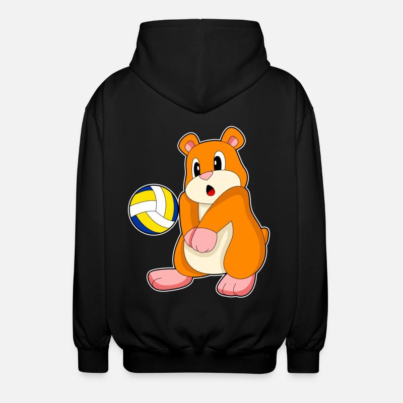 Hamster Volley-ball - Veste à capuche unisexe - noir