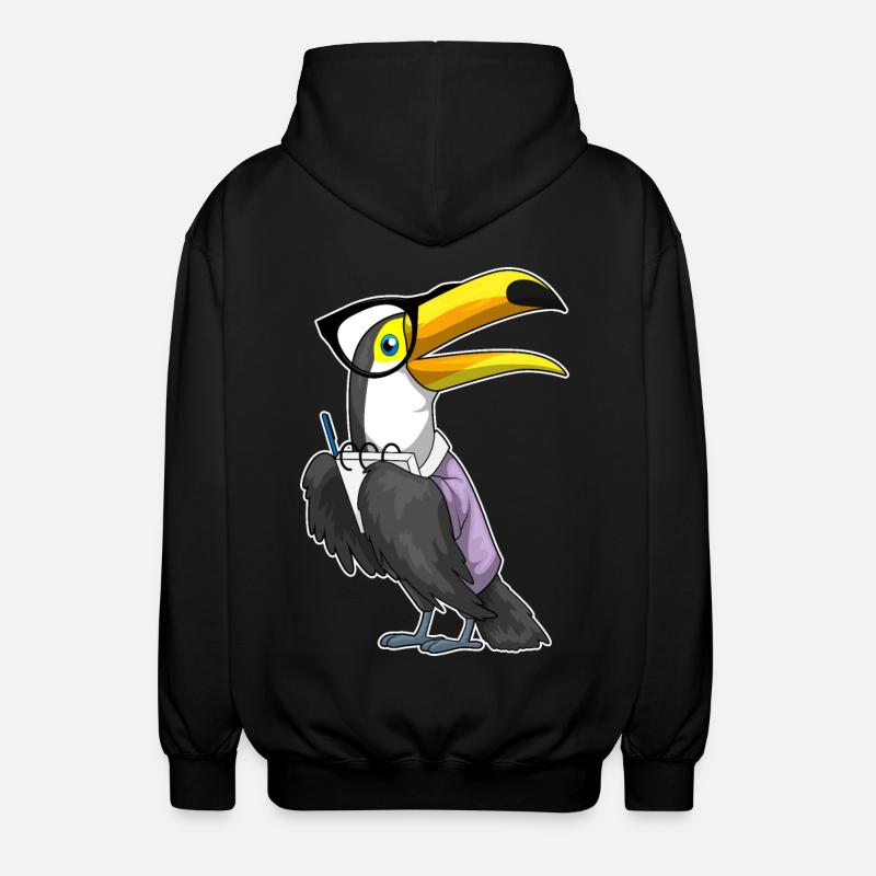 Toucan Secrétaire Bloc-notes - Veste à capuche unisexe - noir